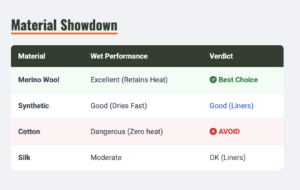 How to Keep Your Feet Warm - Clothing Materials